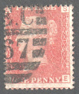 Great Britain Scott 33 Used Plate 213 - SE - Click Image to Close